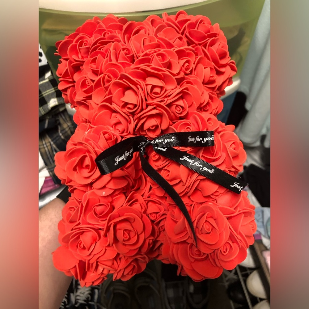 Artificial Rose Bear (Red- Just For You)